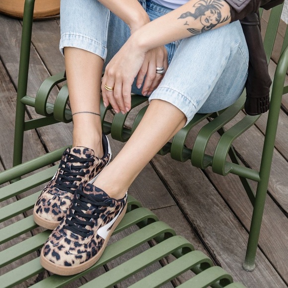 DV by Dolce Vita Leopard Print Sneakers with White and Tan Accents - Picture 7 of 7